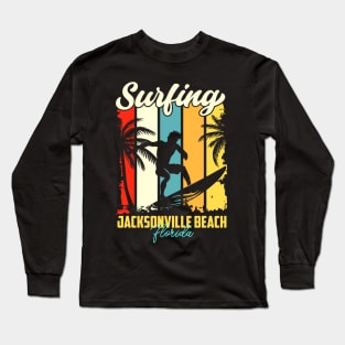 Surfing | Jacksonville Beach, Florida Long Sleeve T-Shirt